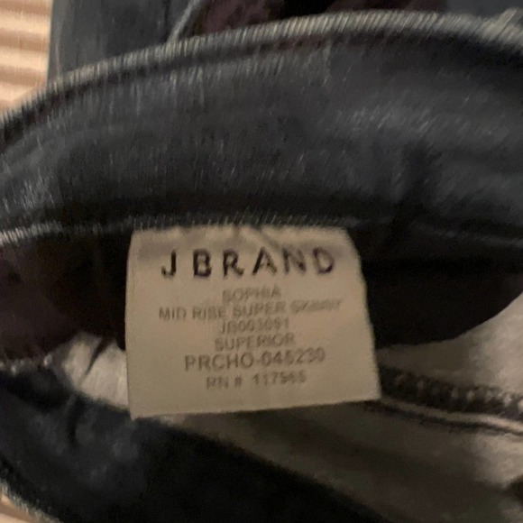J Brand Dark Wash Jeans Sophia Mid Rise- 2 - Picture 6 of 6